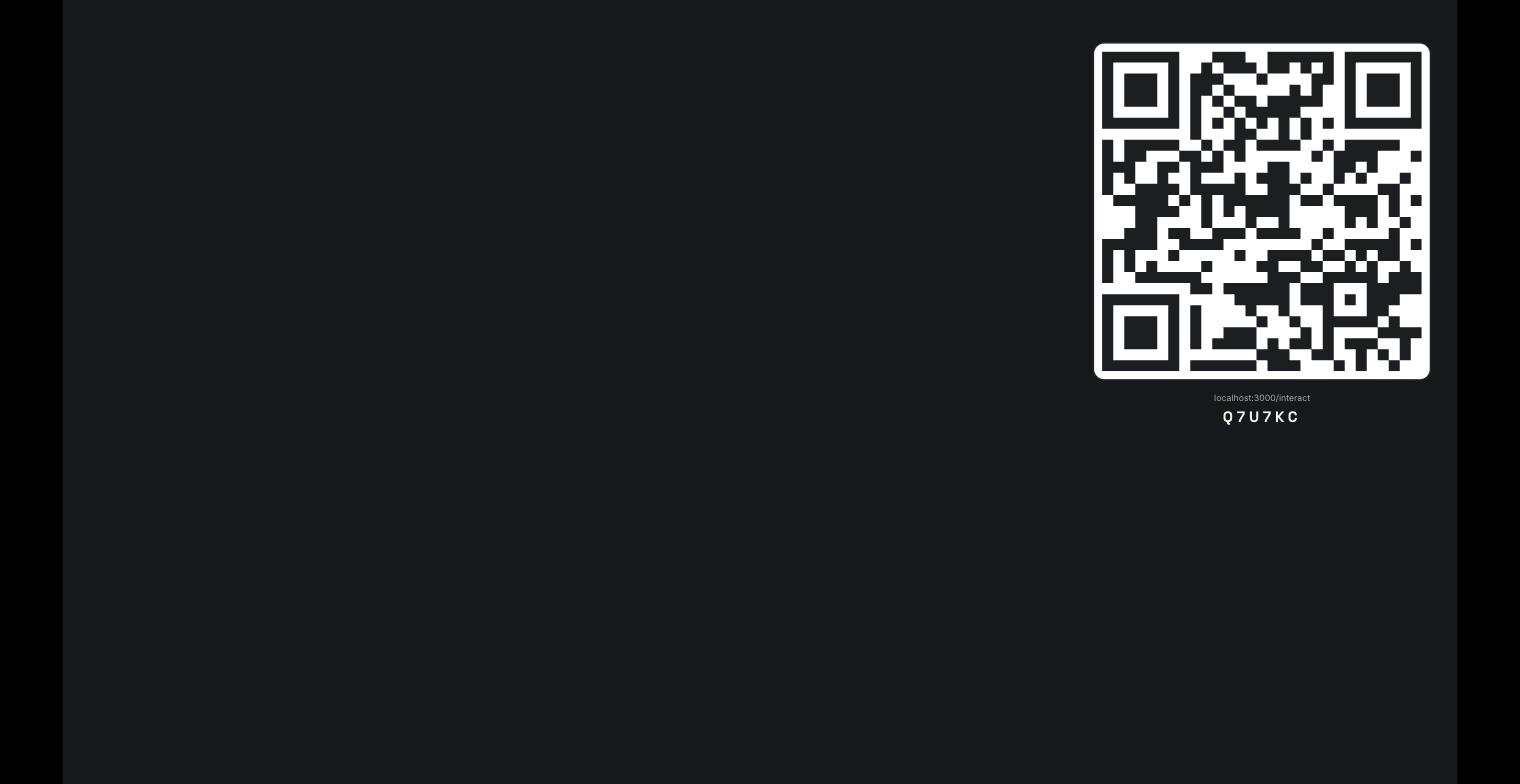 Presenter-Modus von Prezzy mit QR-Code zum Beitreten